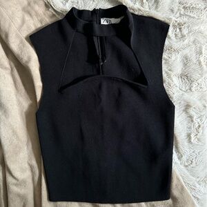Zara Collared Curvy Neckline Tank